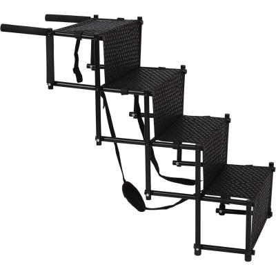 Portable Lightweight Metal Frame 4 Step Dog Stairs