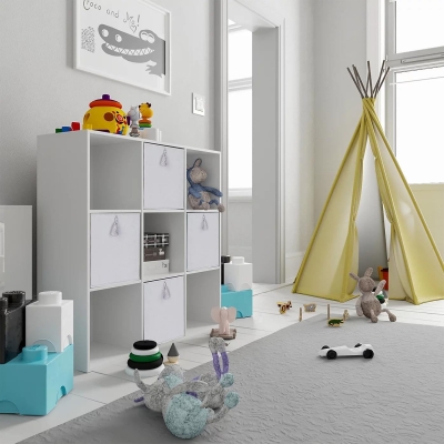 Urban Living Set Silver Velvet Collapsible Storage Cubes