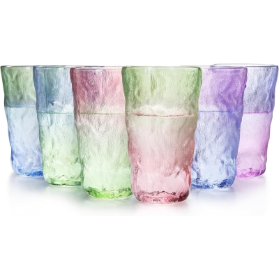 Glacier Hi-Ball Drinking Glasses with Gradient Colours 