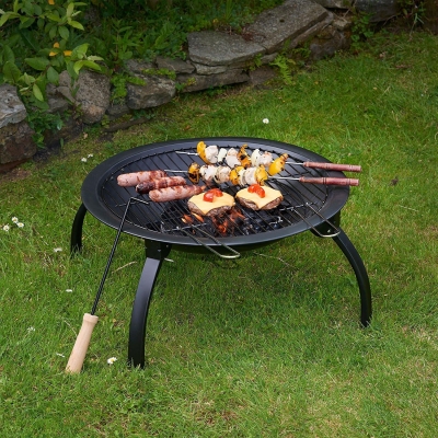 Haute Styled Contemporary Fire Pit Fire Bowl Stylish BBQ Outdoor