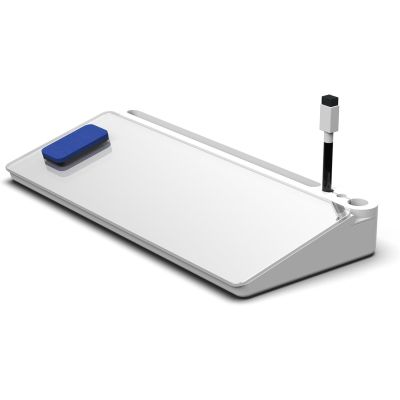 Desktop Dry Wipe Whiteboard with Storage, Eraser & Marker Pen