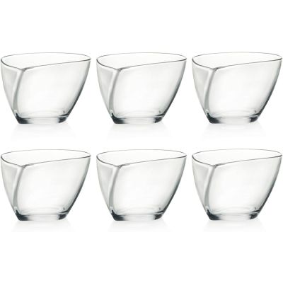 RCR Crystal Glass Teardrop Dessert Bowls