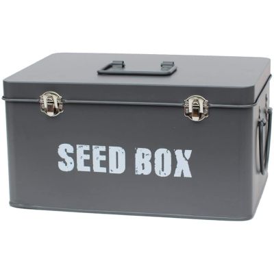  Vintage Style Grey Seed Packet Storage Box