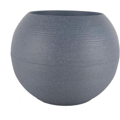 Sphere Globe Shape Black Plastic Planter