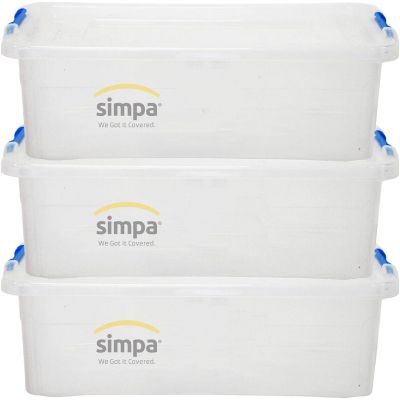 Stackable Plastic Storage Box with Clear Click Lock