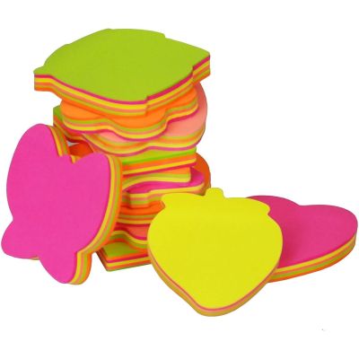 Assorted Bright Neon Colour Sticky Notes