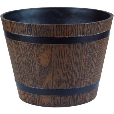 Homestead Brown Half Barrel Cask Planter