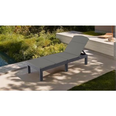 Adjustable Outdoor Garden Sun Lounger with Cushion