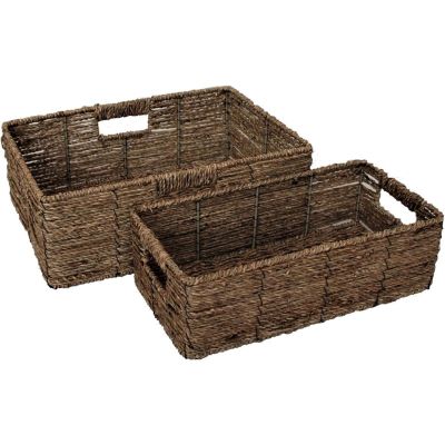 Rattan Nesting Storage Baskets with Linings