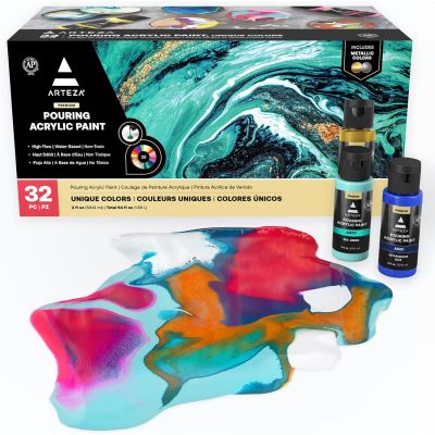 Arteza Acrylic Pouring Paint kit 32 Assorted Colors