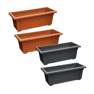Grecian Style Pillar Design Plastic Trough Planter