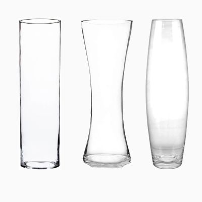 Floor Standing Clear Glass Vase