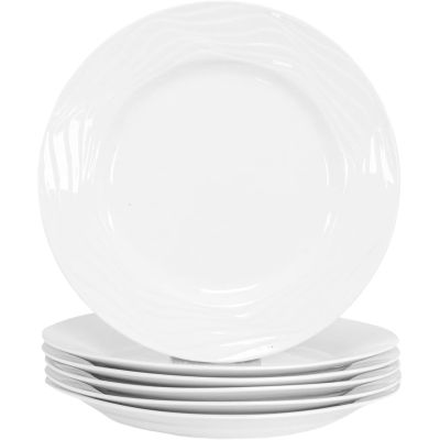 Porcelain White Wave Dinner Plate Tableware Set